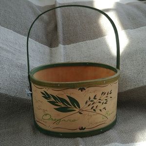 Spice Hand Painted Wood Basket w/ Handle FTD